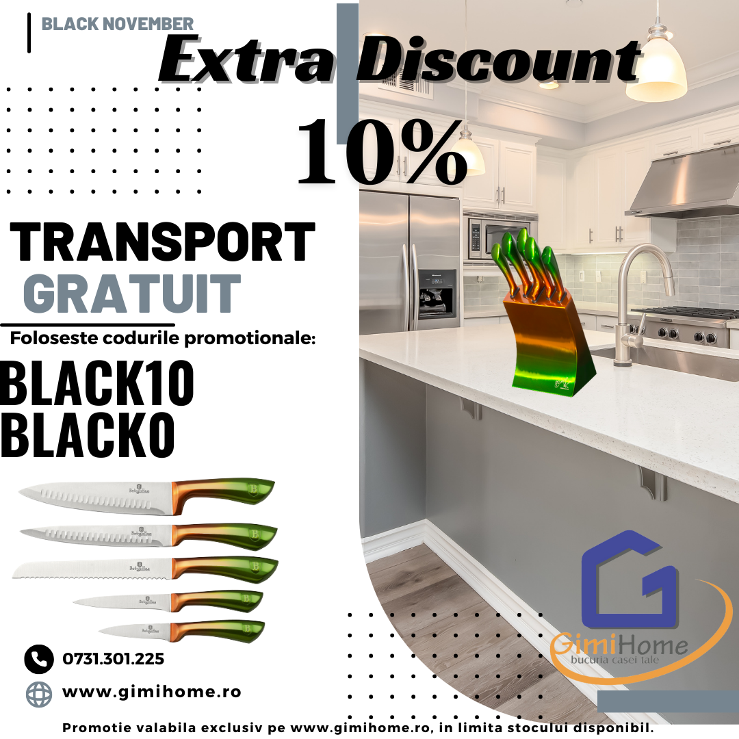 Promotie extra reducere 10% si livrare gratuita oriunde in ROmania, transport gratuit, black friday, black november 2023
